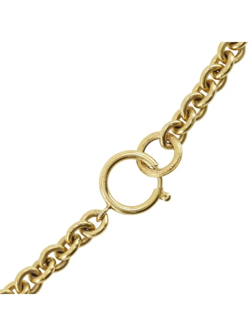 Chanel CC Logo Vintage Gold Plated Necklace
